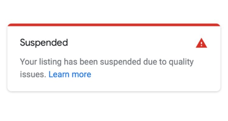 Google Business Profile Suspended Issues